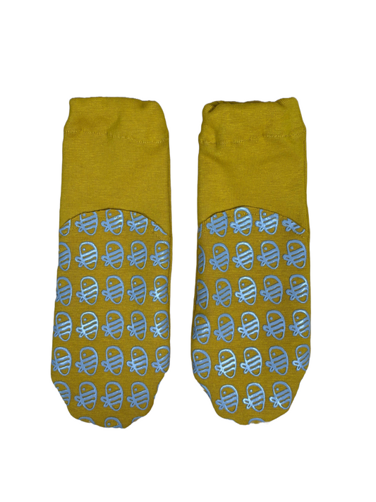 Calzini antiscivolo in cotone biologico - Senape