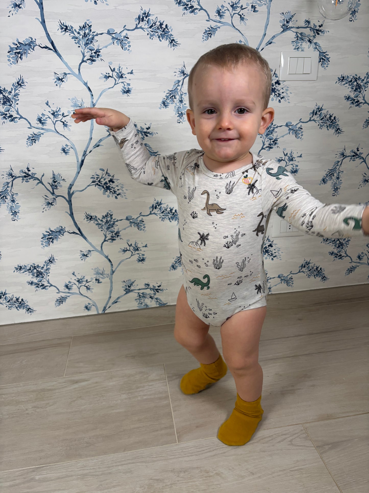 Body in cotone biologico – Fantasia Marina