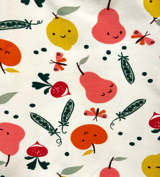 Maglietta a manica corta in cotone biologico - Fantasia Frutta