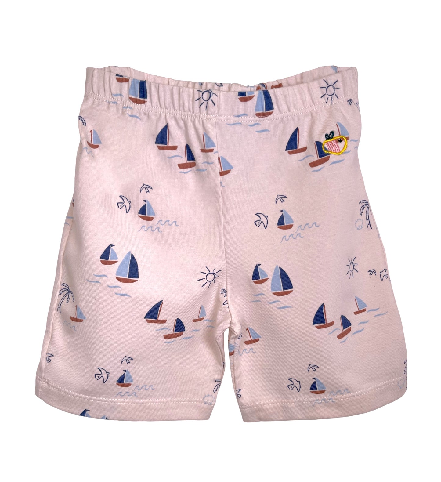 Pantaloncino e maglietta in cotone biologico – Fantasia Barchette
