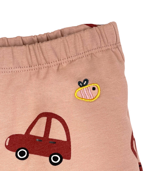 Pantalone corto in cotone biologico – Fantasia Macchinine