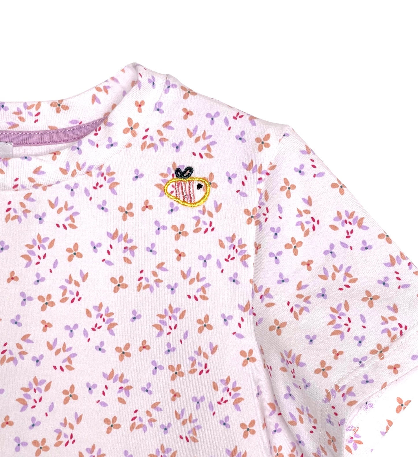 Pantaloncino e maglietta in cotone biologico – Fantasia Fiorellini