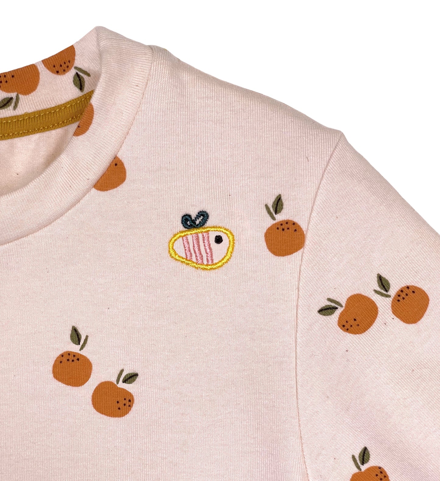Pantaloncino e maglietta in cotone biologico – Fantasia Mandarini