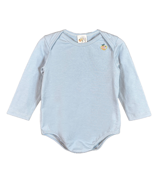 Body in cotone biologico - Celeste