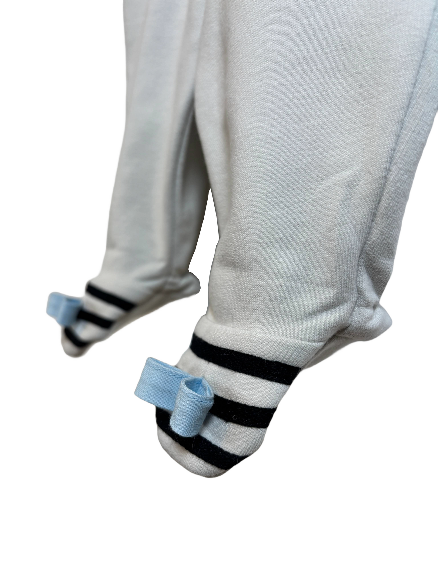 Pantalone lungo con piedini in cotone biologico felpato – Color Grigio chiaro