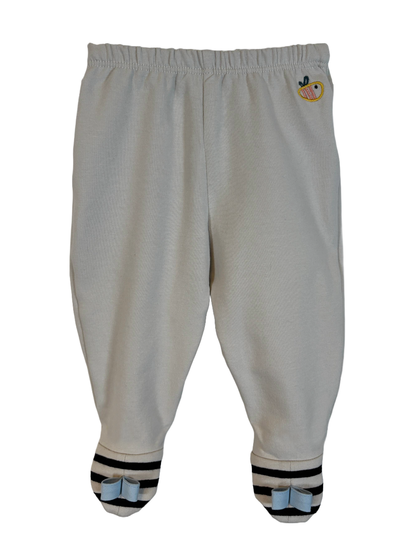 Pantalone lungo con piedini in cotone biologico felpato – Color Grigio chiaro