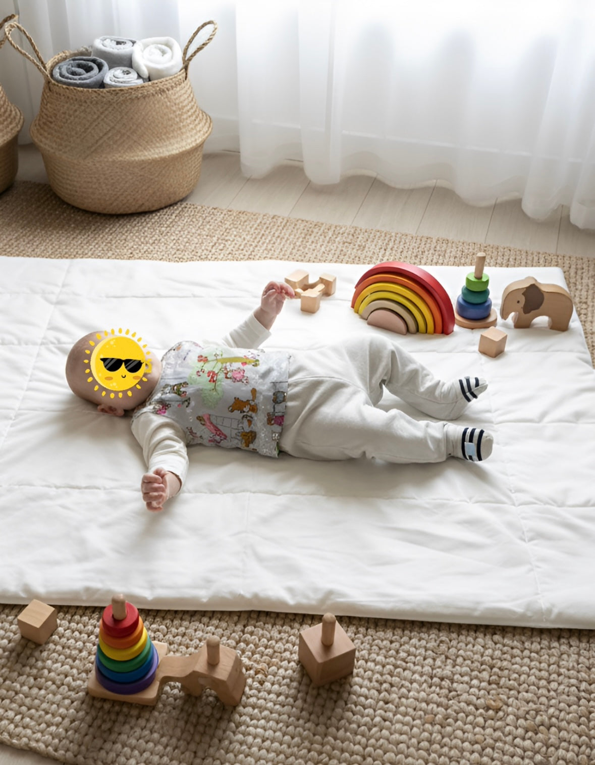 Pantalone lungo con piedini in cotone biologico felpato – Color Grigio chiaro