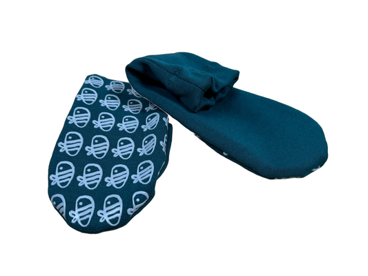 Calzini antiscivolo in cotone biologico - Verde petrolio