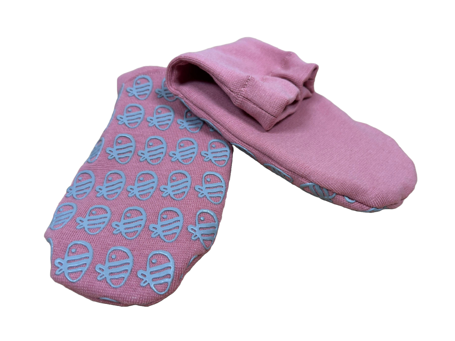 Calzini antiscivolo in cotone biologico - Rosa Malva