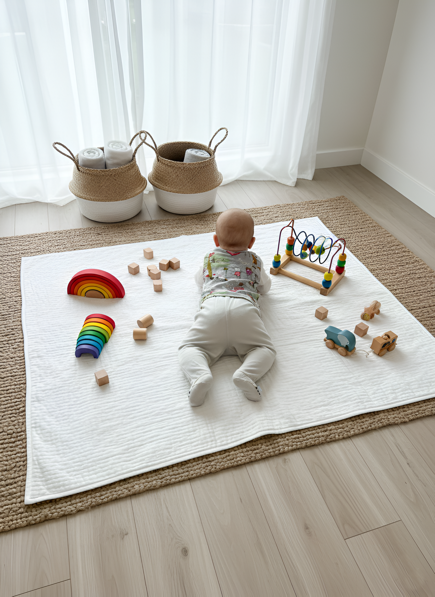 Pantalone lungo con piedini in cotone biologico felpato – Color Grigio chiaro