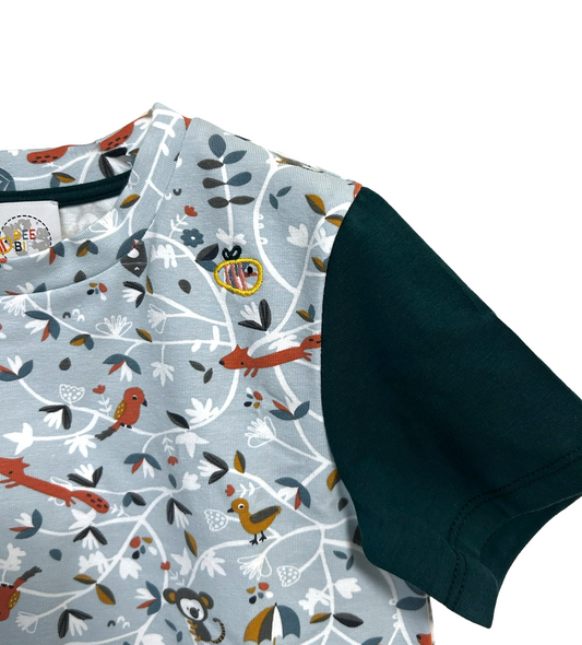 Maglietta a manica corta in cotone biologico - Fantasia Albero